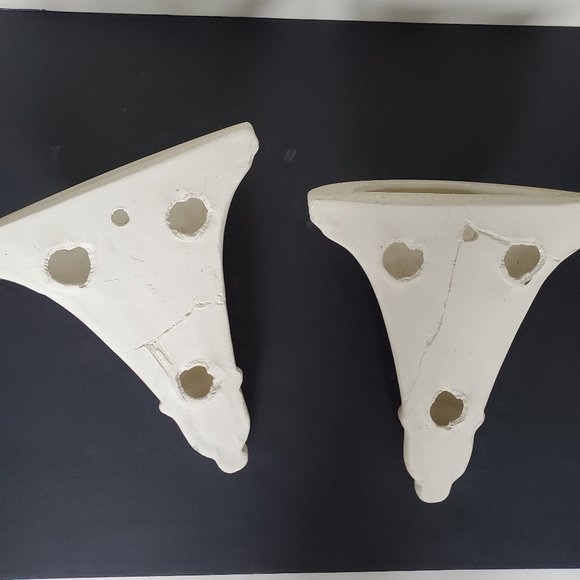 2pcs Plaster / Ceramic Wall Sconces Matte White Subtle Speckled Wall Display - Picture 7 of 10